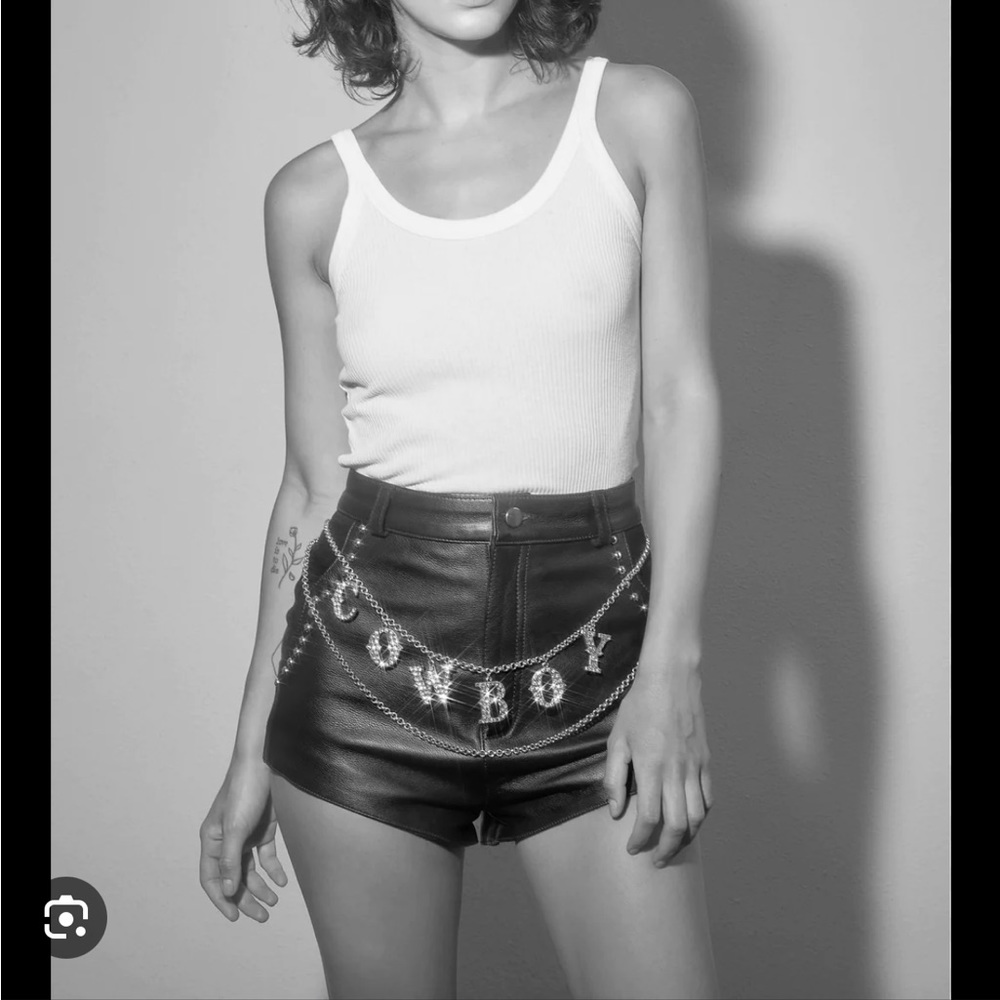 Understated Leather Cowboy Rhinestone Belt